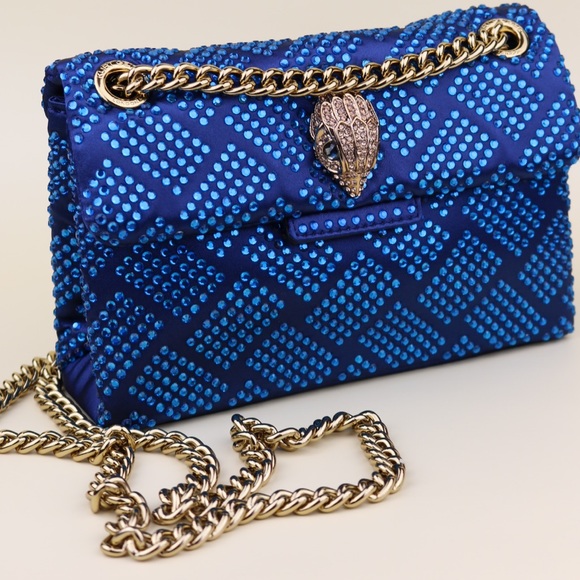 Kurt Geiger Blue Mini Embellished Bag - Picture 3 of 5